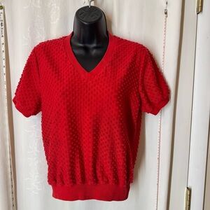 Vintage Women's Aileen Red V-Neck Sweater